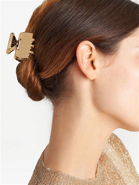 prada triangle hair clip|Prada claw clips.